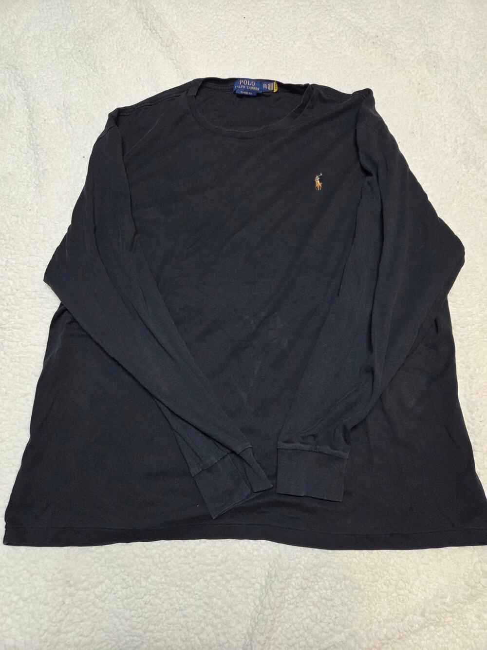 Polo by Ralph Lauren Navy Long-Sleeve Crewneck with Gold Pony size xxl